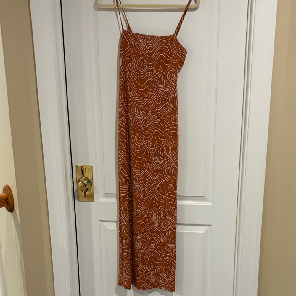 Forever 21 Rust-Patterned Maxi Slip Dress